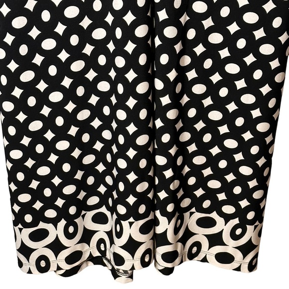 Leslie Fay‎ Black White Ruched Bodice Dress NWT Size 14 1F1A2124 - Picture 9 of 15